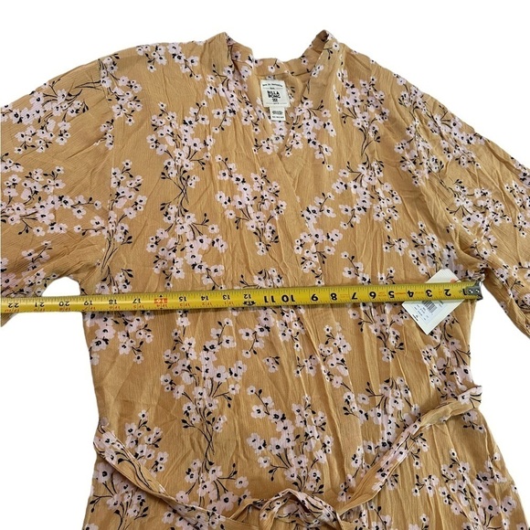 Billabong Ocean Sky Floral Belted Wrap Around Dress Size M/L - Picture 11 of 17